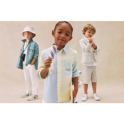 Atelier Choux Atelier Choux Baby Boys Carousel Swaddle in Blue | Childsplay Clothing