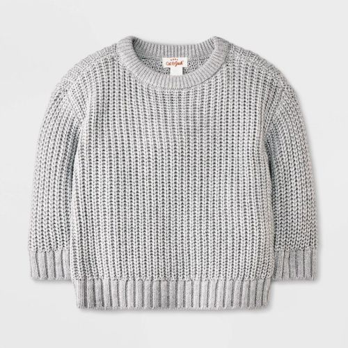 Baby Pullover Sweater - Cat & Jack™ Light Gray 0-3M