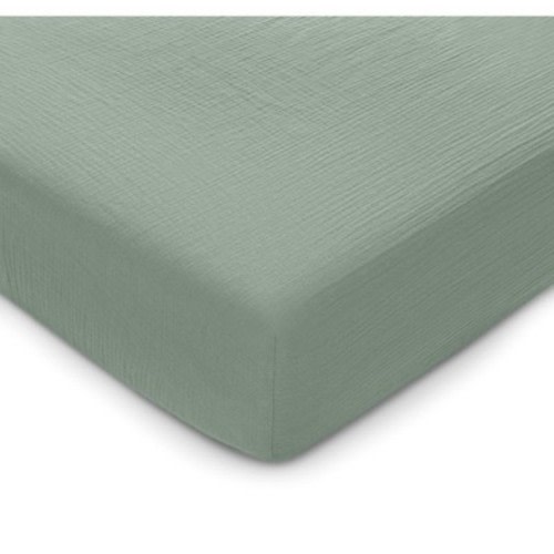 Muslin Fitted Crib Sheet, Extra Soft 100% Muslin Cotton Crib Sheets for Standard Crib and Toddler Mattresses by Comfy Cubs - Fern