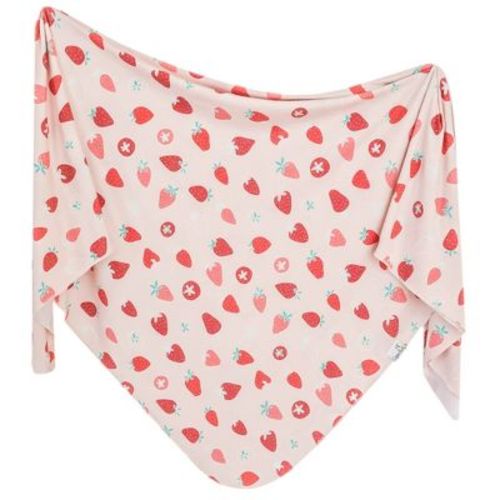 Copper Pearl Premium Knit Swaddle Blanket - Strawberry
