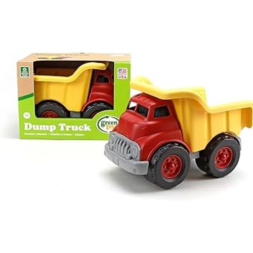 Green Toys Dump Truck - FC2, Red/Yellow