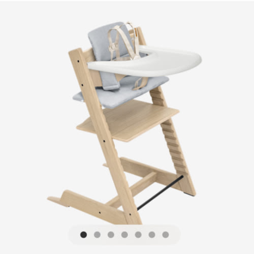 Stokke Tripp Trapp High Chair Complete² - Whitewash/Nordic Grey Cushion/White Tray