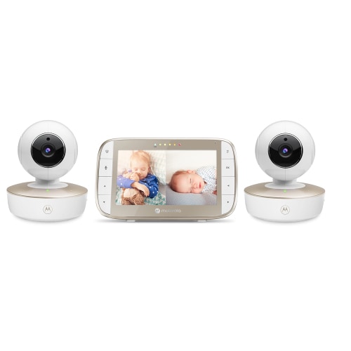 "Motorola Long Range Video Baby Monitor VM50G-2 w/ 5"" Screen, 2 Remote Cameras, 2-Way Audio & Night Vision"