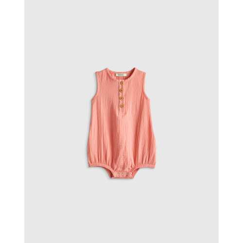 Organic Cotton Gauze Bubble Romper