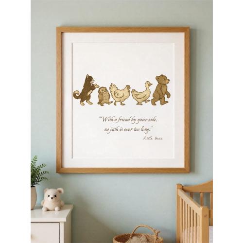 Bear & Friends Nursery Wall Art Digital Download. Boy or Girl Nursery Decor. Instant Download. Available in PNG | PDF