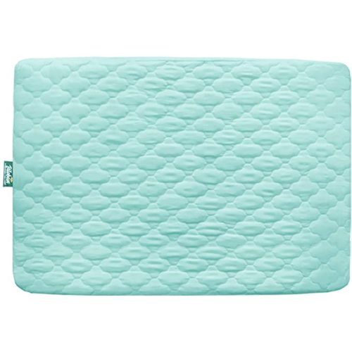 Waterproof Sheet for Pack n Play Quilted, Playard Sheet Protector 39" X 27" fits for Baby Foldable and Playard Mattress, Portable Mini Crib, Aqua - Pack and Play/Playard (Pack of 1)