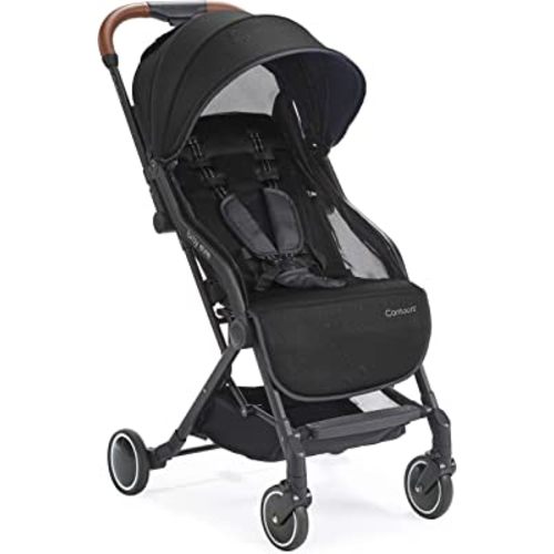 Contours Bitsy Elite Lightweight Baby Stroller, Toddler Stroller, Compact Stroller for Travel, Foldable Stroller with Adapter Free Infant Car Seat Compatibility, Easy One-Hand Fold - Onyx Black
