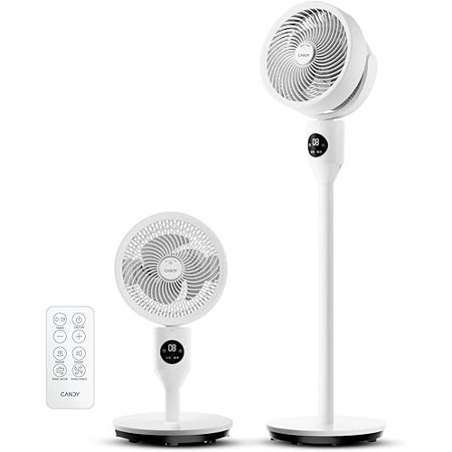 Standing Fan for Bedroom, 3 Heights Adjustable Pedestal Fan with Remote, 90° Oscillating Floor Fan, 8 Speeds & 3 Modes, 25dB Quiet Room Fan, 12H Timer, for Dorm, Home, Office