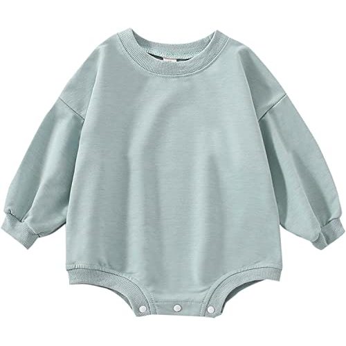 DOSYZTO Baby Boy Girl Bubble Shirt Romper Outfit Short Sleeve Summer Bodysuit Top Newborn Oversized Crewneck Jumpsuit