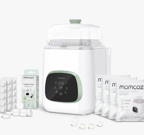 Momcozy KleanPal Pro Baby Bottle Washer and Sterilizer & 120 cleaning tablets