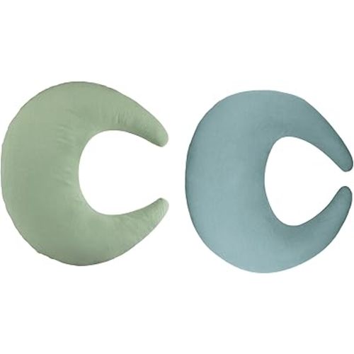 SWESEN Blue & Green Nursing Pillow Cover, Soft Removable Cover for Breastfeeding Pillows
