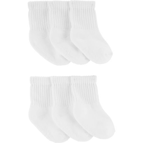 6-Pack Crew Tube Socks - 0-3M - White