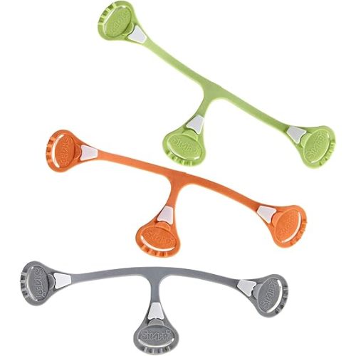 [Toddler Size 3-Pack] Snappi Cloth Diaper Fasteners - Replaces Diaper Pins - Use with Cloth Prefolds and Cloth Flats