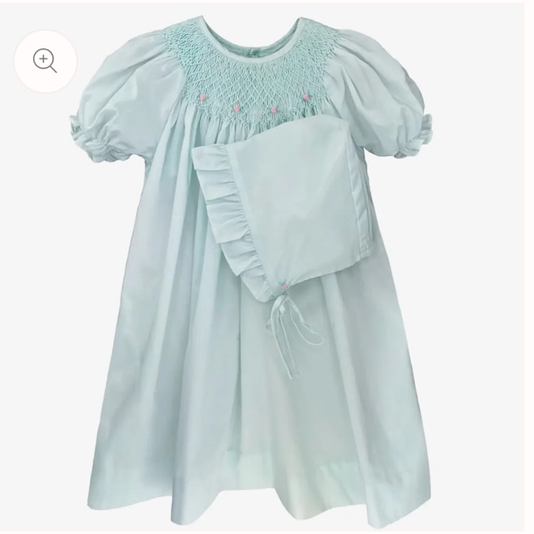 Mint Floral Smocked Dress – Ella Marina Baby