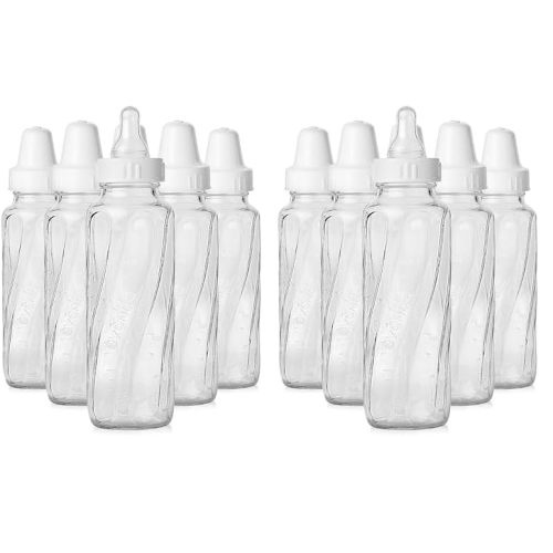 Evenflo Feeding Classic Glass Bottle, Twist Bottles, 8 Oz, 2-Pack of 6 Bottles