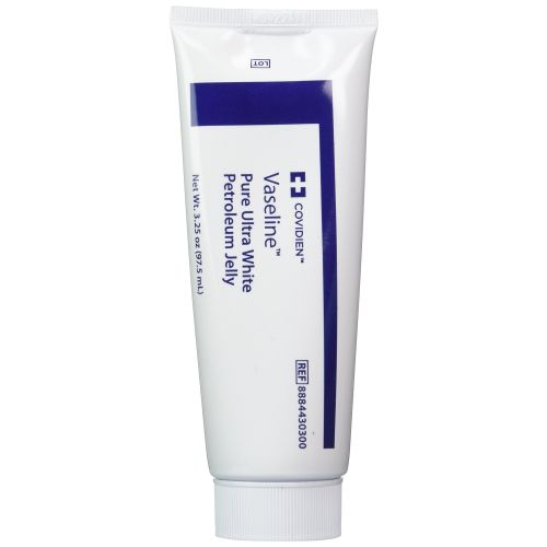 3 Pack Medical Grade Vaseline Pure Ultra White Petroleum Jelly, 3.25 oz (97.5 mL) Tubes ONLY by Kendall/Covidien
