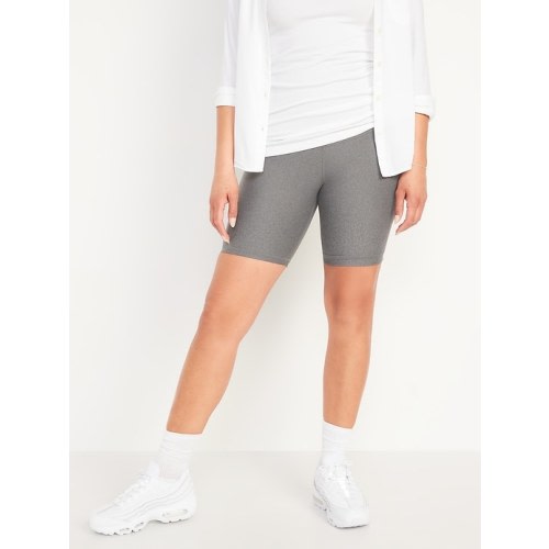 Maternity Full Panel PowerSoft Postpartum Support Biker Shorts -- 8-inch inseam | Old Navy