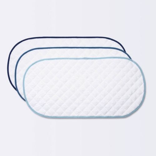 Changing Pad Liner White With Blue Edge - Cloud Island™ 3pk