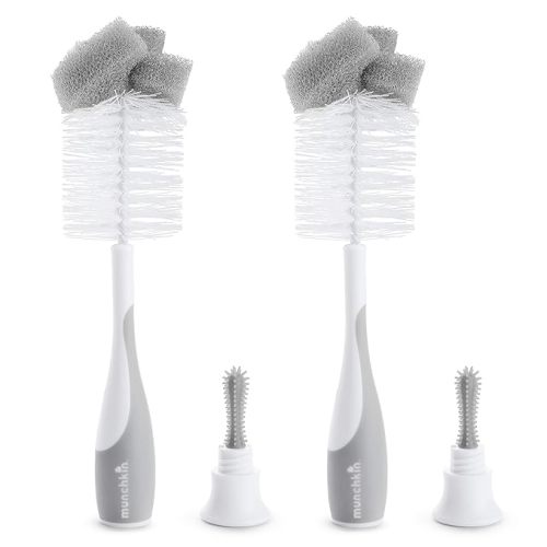 Amazon.com: Munchkin® Sponge™ Bottle Brush, Grey, 2 Count (Pack of 1) : Baby