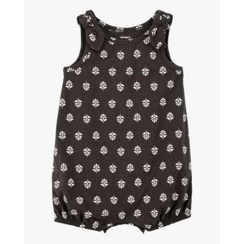 Baby Floral Print Cotton Romper - 6M