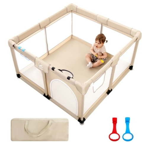Joypony 50"x50" 4-in-1 Foldable Lightweight Baby Play Mat for Babies and Toddlers