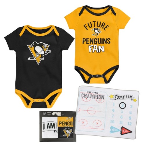 Newborn & Infant Pittsburgh Penguins #1 Draft Pick Newborn 2 Pack Creeper & Blanket Set