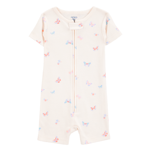 Baby 1-Piece Butterfly 100% Snug Fit Cotton Romper Pajamas - Ivory - Carter's | Carter's