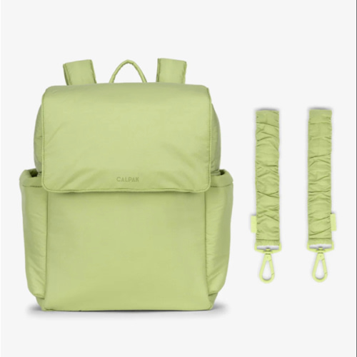 Diaper Backpack with Stroller Straps - LIME