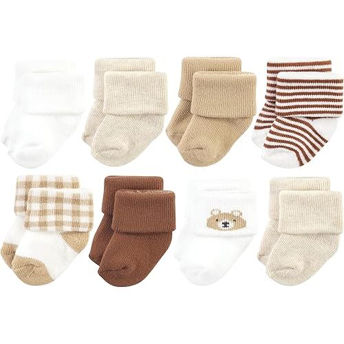 Hudson Baby Baby Girls' Cotton Rich Newborn and Terry Socks