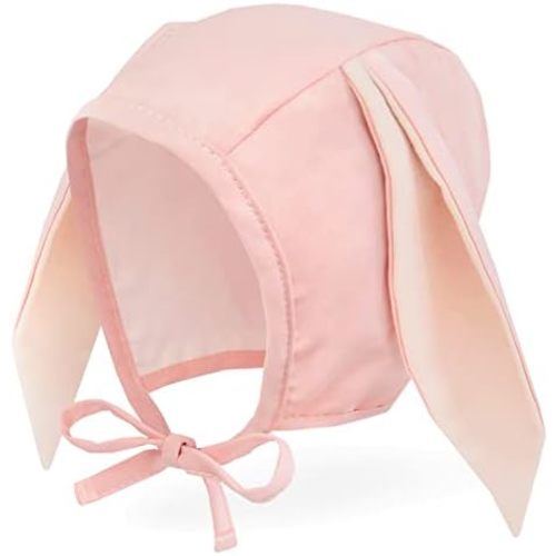 JELLYTREE Baby Hat Bonnet Muslin Lined Bear Bunny Easter Hat Cotton Toddler Fashion Neutral Infant Beanie Cap, 6m 12m 3yr