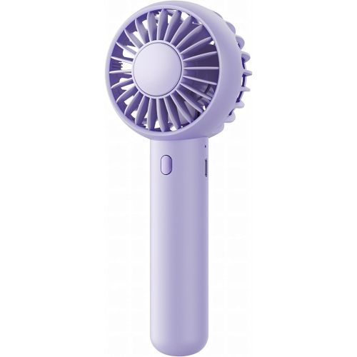 Gaiatop Mini Portable Fan, Small and Powerful, Cute Design 3 Speed Personal Handheld and Desktop with Base, Lightweight USB Rechargeable for Makeup Stylish Girl Women Travel Indoor Outdoor Purple