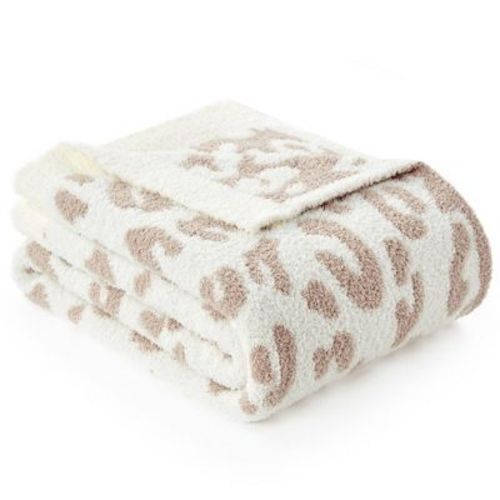 Snuggle Sac Leopard Throw Blanket for Couch,Ultra Soft Microfiber Knitted Blanket Cozy Warm Blankets