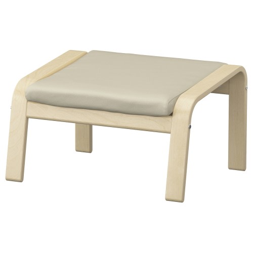 POÄNG Ottoman - birch veneer/Glose off-white