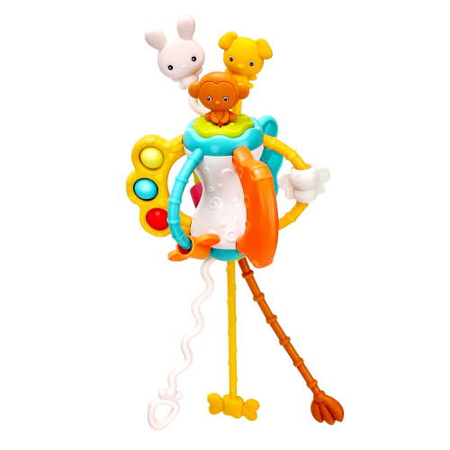 Montessori Toys Baby Sensory Toys 6-12 Months Silicone Pull String Activity Toy Safe for 18 Months Child Gift for Infant