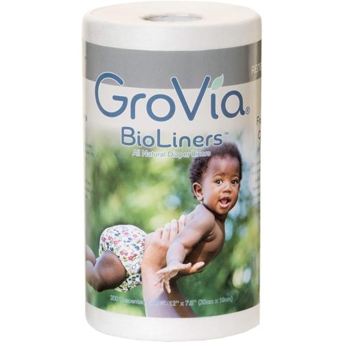 Diaper Liners – GroVia BioLiners – All Natural and Unscented for Natural Parenting – Breathable – Chlorine-Free – 200 Count