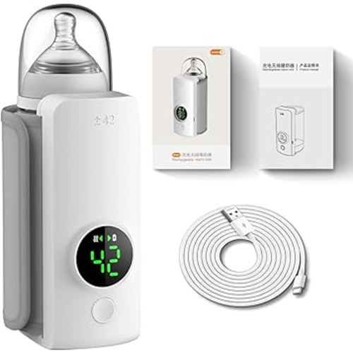 Fast Heating Portable Bottle Warmer,Travel-Easy,18W Fast Charging,6-Speed Temperature Control,Locked-in Nutrition,360 Degree Wrap Even Warming,Ensuring Baby Needs