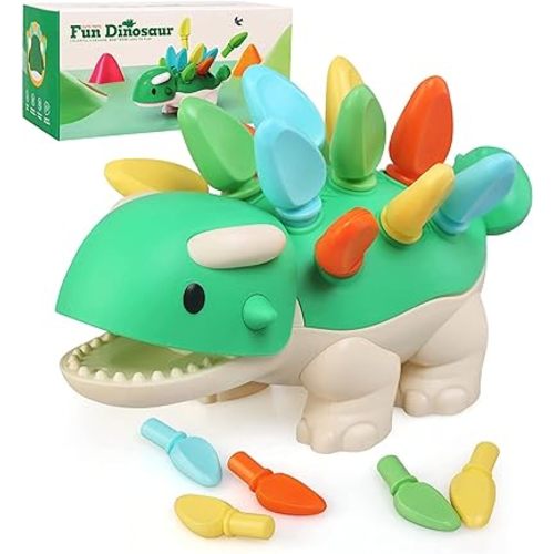 Montessori Learning Educational Toys for Baby 1 2 3 4 Year Old: Fine Motor Dinosaur Toys for Kids 2-4|Toddler Developmental Toys for Birthday Gift Age 1-2|Preschool Sensory Toys for 12-18 Months