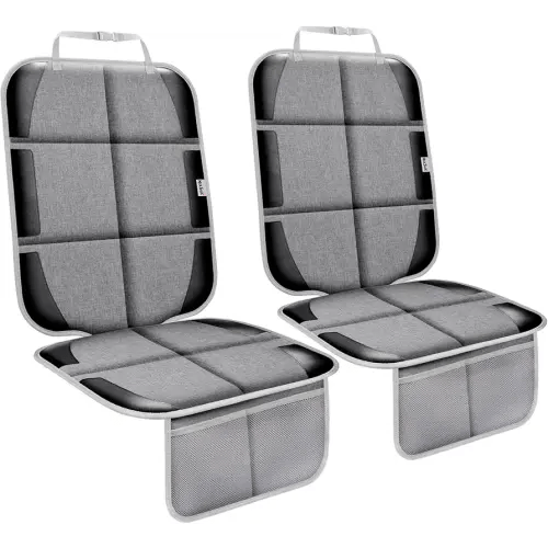 Meolsaek Car Seat Protector, Non-Slip Padded Backing Will Not Leave Imprint, Thicker Car Seat Protector for Child Car Seat 2 Pack for SUV, Sedan, Truck, Leather Seat Protector (Black-2pc)