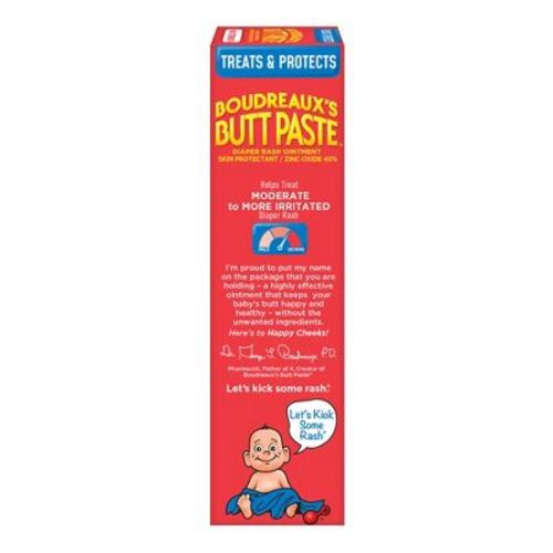 Boudreaux's Butt Paste Baby Diaper Rash Cream Maximum Strength - 4oz