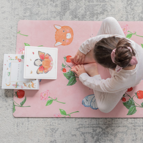 Kids Yoga Bundle - Yoga Mats & Flash Cards