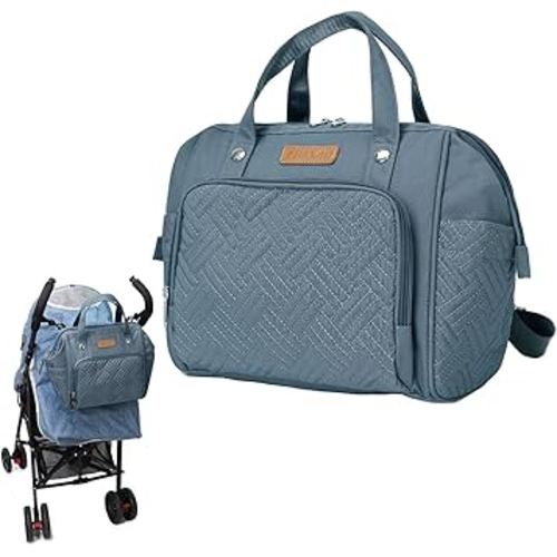 Lightweight Mini Diaper Backpack for Quick Trips - 5-Way Carrying Waterproof Baby Bag with Insulated Bottle Pockets, Perfect for Hospital & Park Outings, Dark Gray