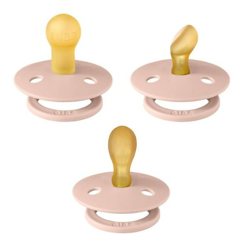 Bibs Try-It Colour Pacifier - Blush - 3pk