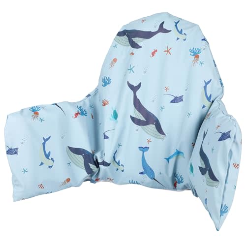 High Chair Cushion with Cover Pad for IKEA Antilop Babies Toddlers Inflatable & Reversible Built-in Inflatable Cushion