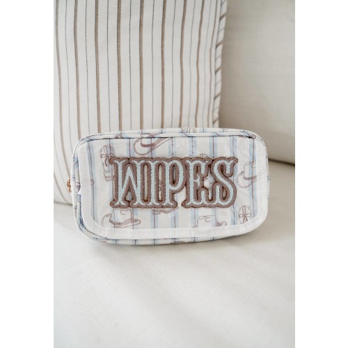 Wipes Pouch - Western Blues Clear Coat Bag