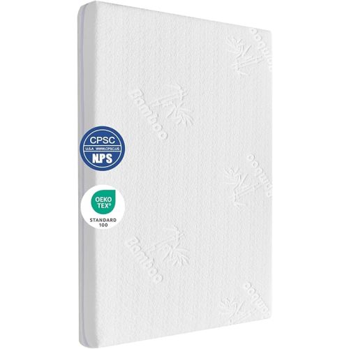 AOHWIDER 32x18 Bassinet Mattress for Ingenuity: 2" Thick Dual Sided Gel Memory Foam Bassinet Mattress for Ingenuity/Cuddor/RONBEI Baby Bassinet, and Portable Cribs.