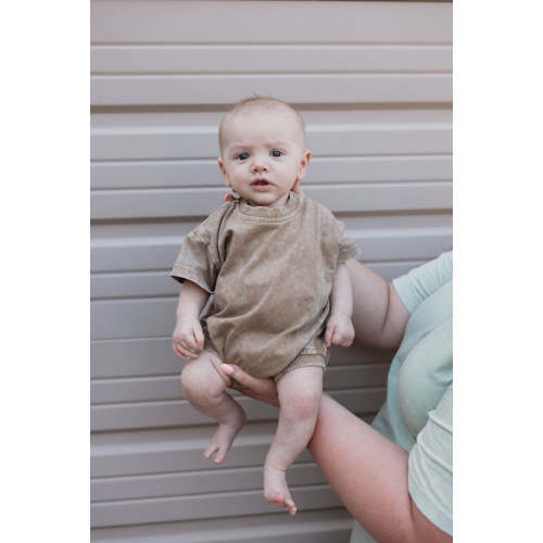 Baby Romper | Vintage Washed Espresso