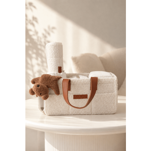 Bouclé Pocketed Nappy Caddy