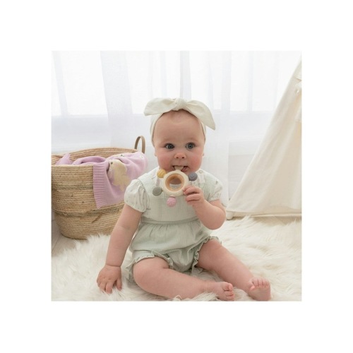 Multi Surface Teething Wheel in Rose