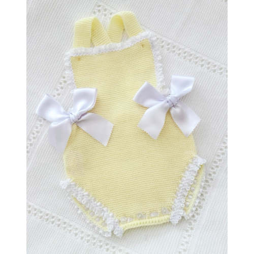 Knitted Spanish Overalls - Lemon – Ella Marina Baby