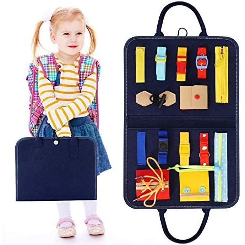 Preschool Montessori Toys Toddler Toys Learning Toys Busy Board Sensory Toy Toddler Learning Binder Sturdy for Toddlers Autism Toys Activity Board Educational